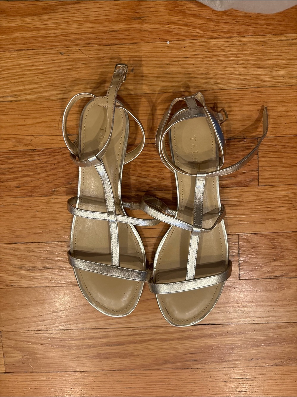 Talbots Metallic Wedge Gladiator Sandals SZ 9.5